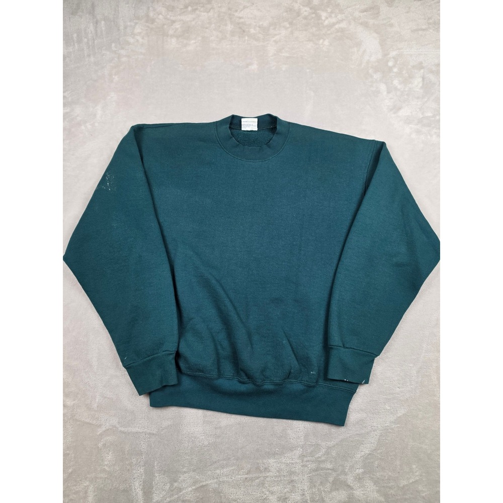 Vintage Pro Spirit Sweatshirt Mens XL Green 90s Blank Crewneck Made in USA